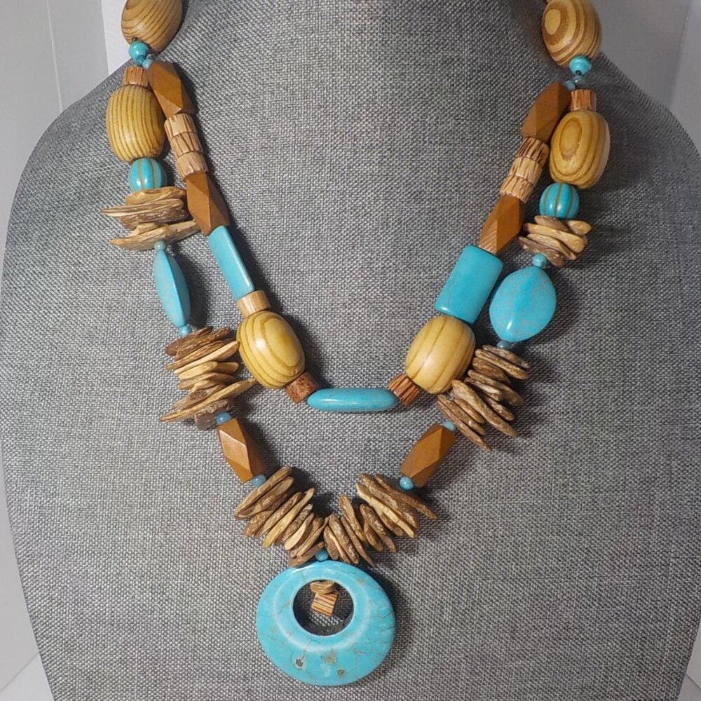 Custom Jewelry, Oval & Rectangular Turquoise Bead… - image 1